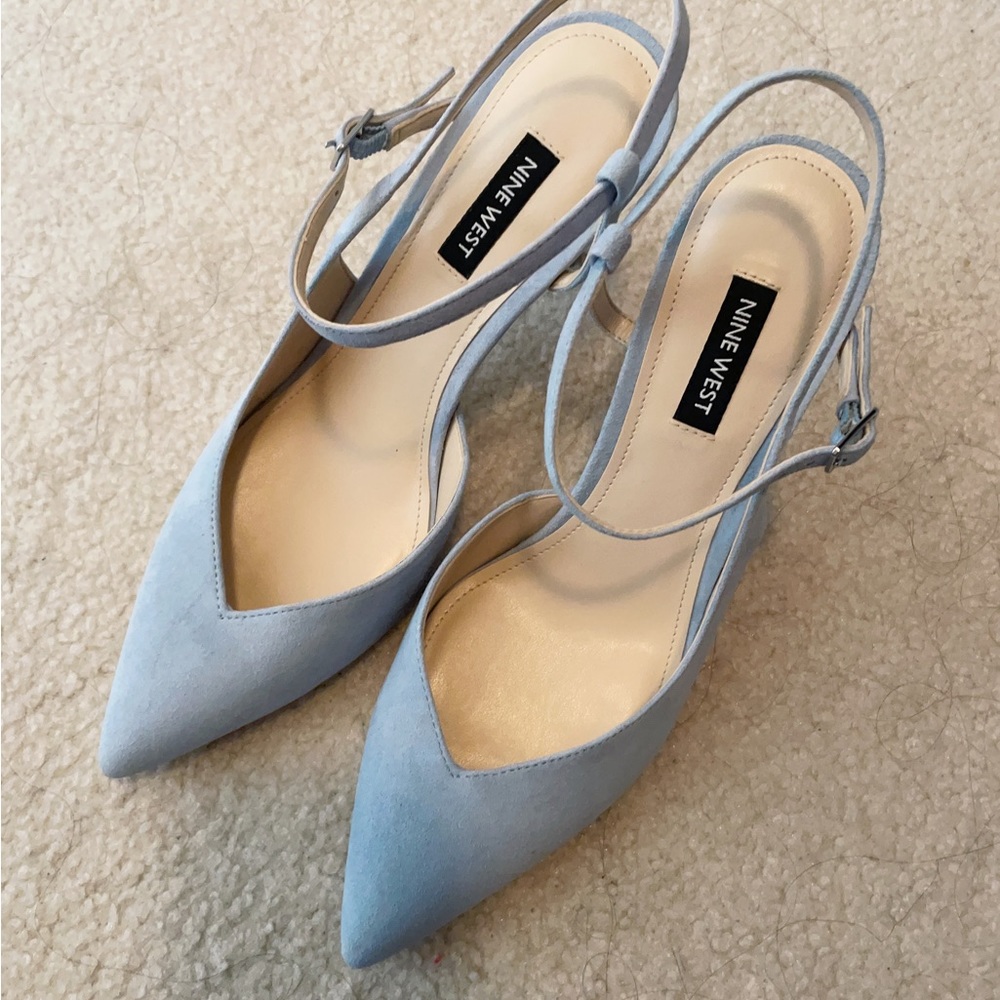 Nine West Elisa Light Blue Suede Size 7